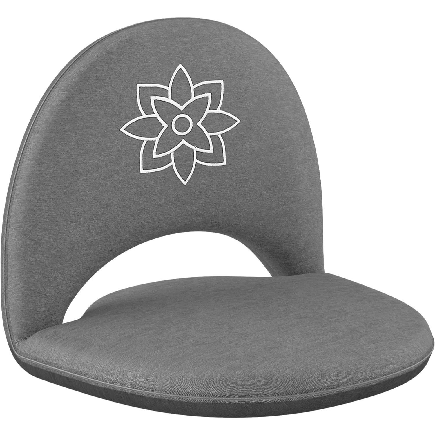 Mindful Modern Meditation Chair | Adjustable Floor Chair with Back Support | Padded Floor Seat for Posture Support and Comfort | Portable Folds Flat for Storage | Indoor/Outdoor Use