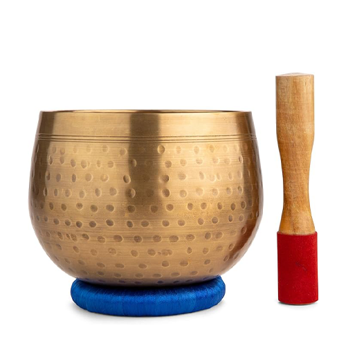 Meditative Himalayan Singing Bowl with Mallet and Cushion ​-Tibetan Sound Bowls for Energy Healing, Mindfulness, Grounding, Sleep - Exquisite Feng Shui Meditation Bowls ​